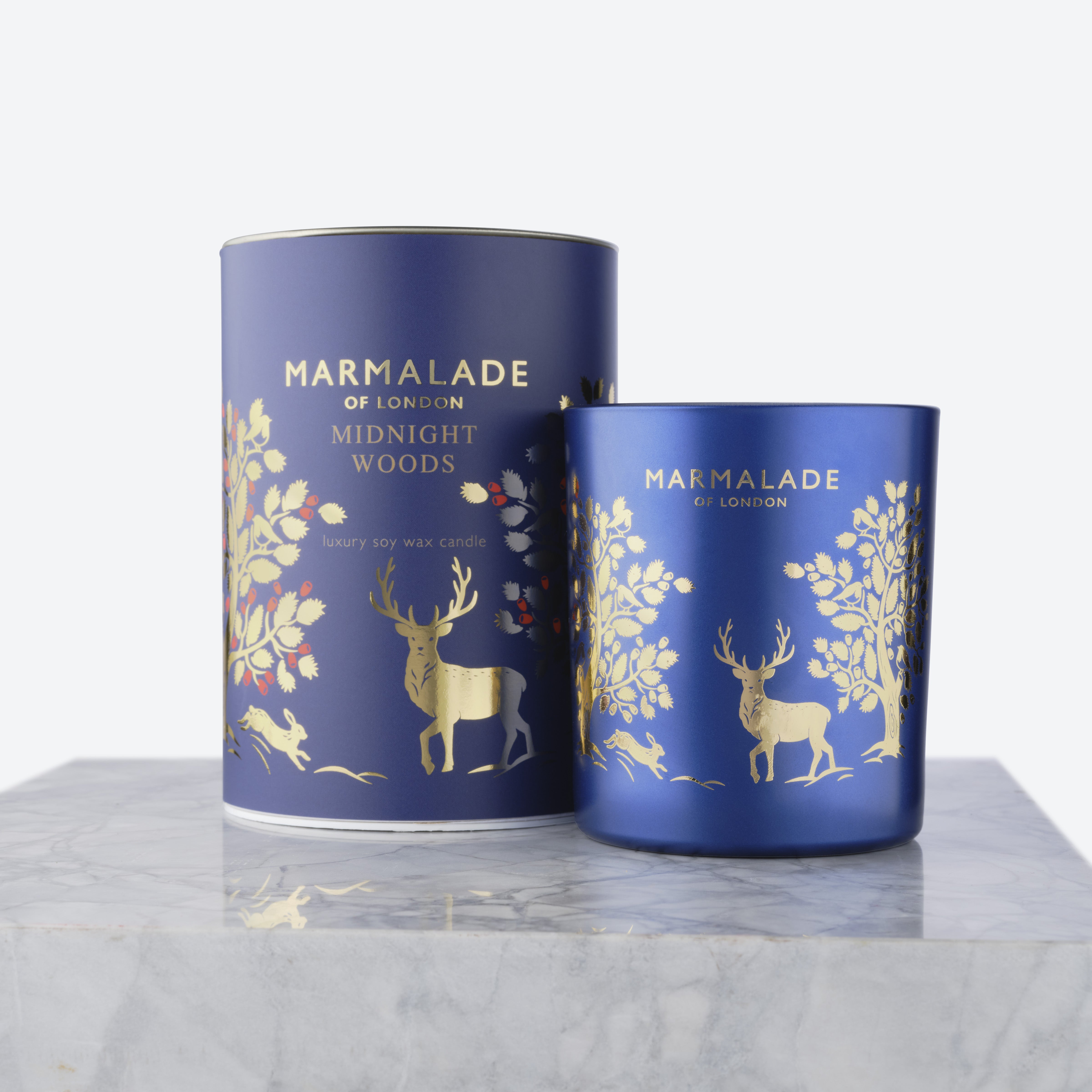 Midnight Woods Large Glass Candle