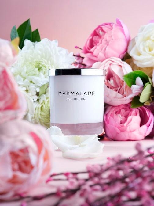 Peony Blossom Large Glass Candle
