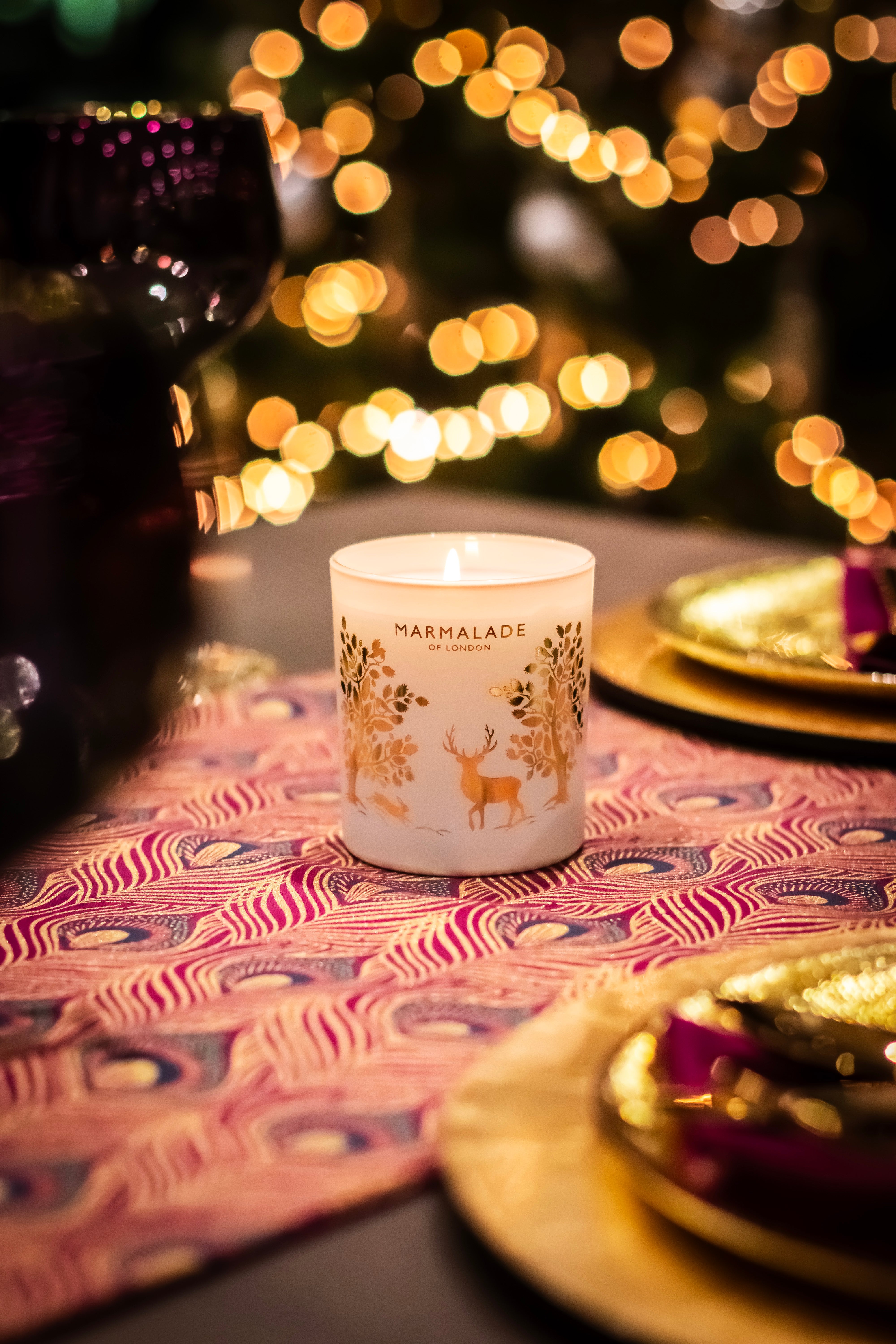 Winter Fir Large Glass Candle
