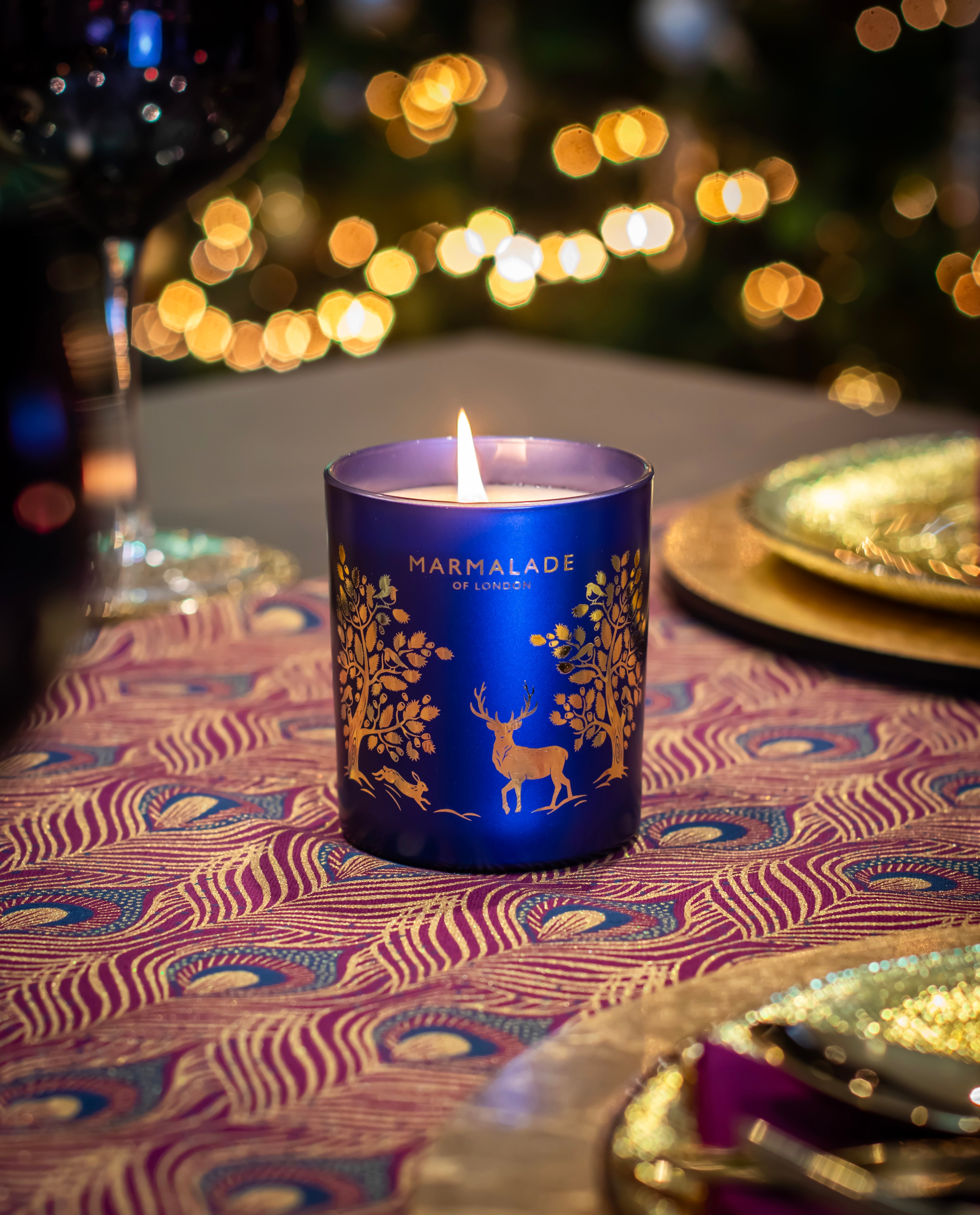 Midnight Woods Large Glass Candle