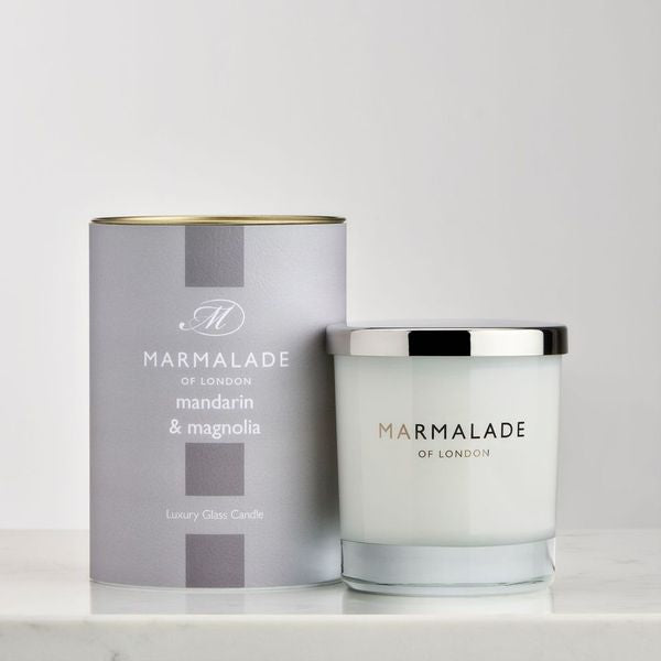 Mandarin & Magnolia Large Glass Candle