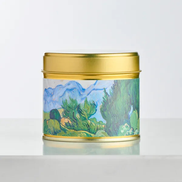 Van Gogh's Wheatfield Luxury Medium tin Candle