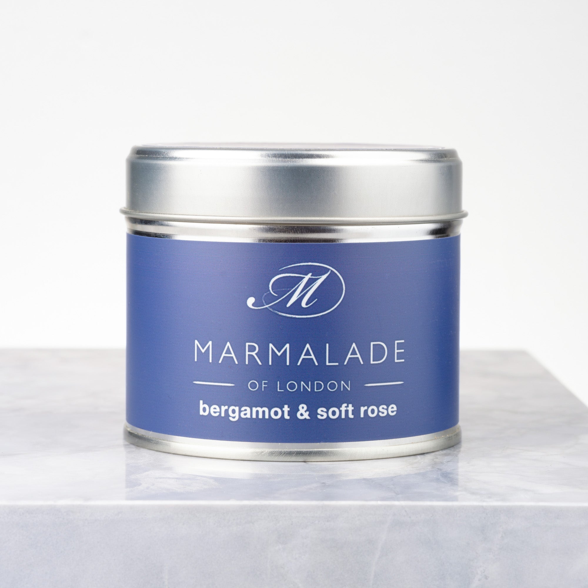 Bergamot & Soft Rose Medium Tin Candle