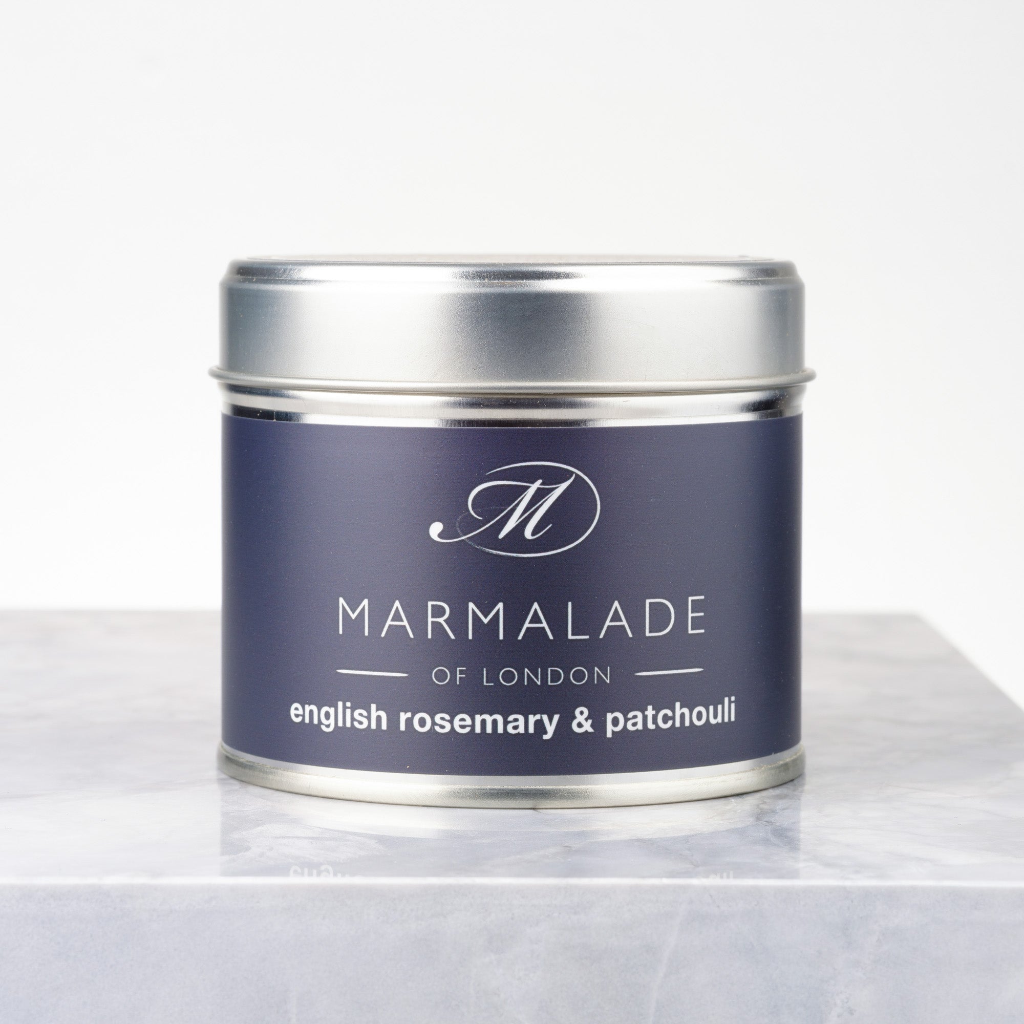 English Rosemary & Patchouli Medium Tin Candle