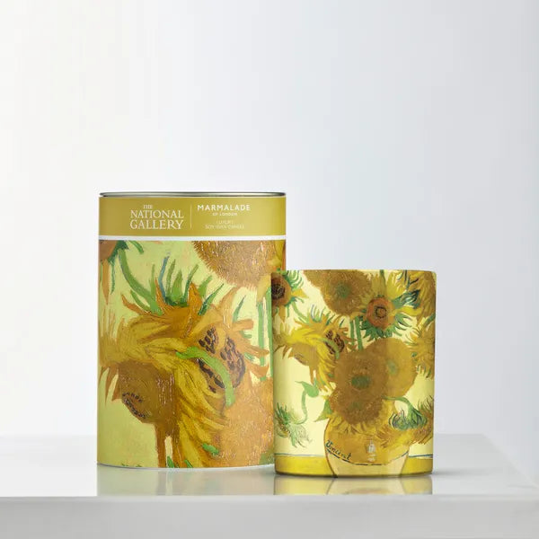 Van Gogh's Sunflowers Luxury Glass Candle