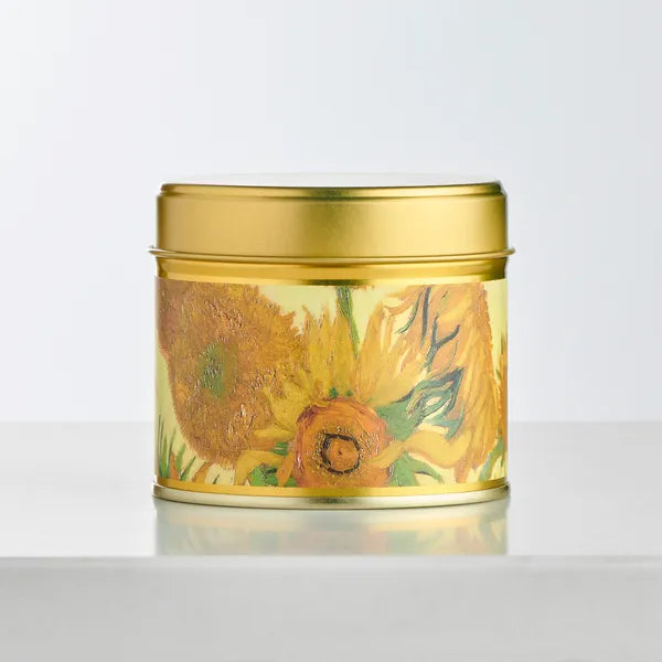 Van Goghs Sunflowers - Luxury medium Tin Candle