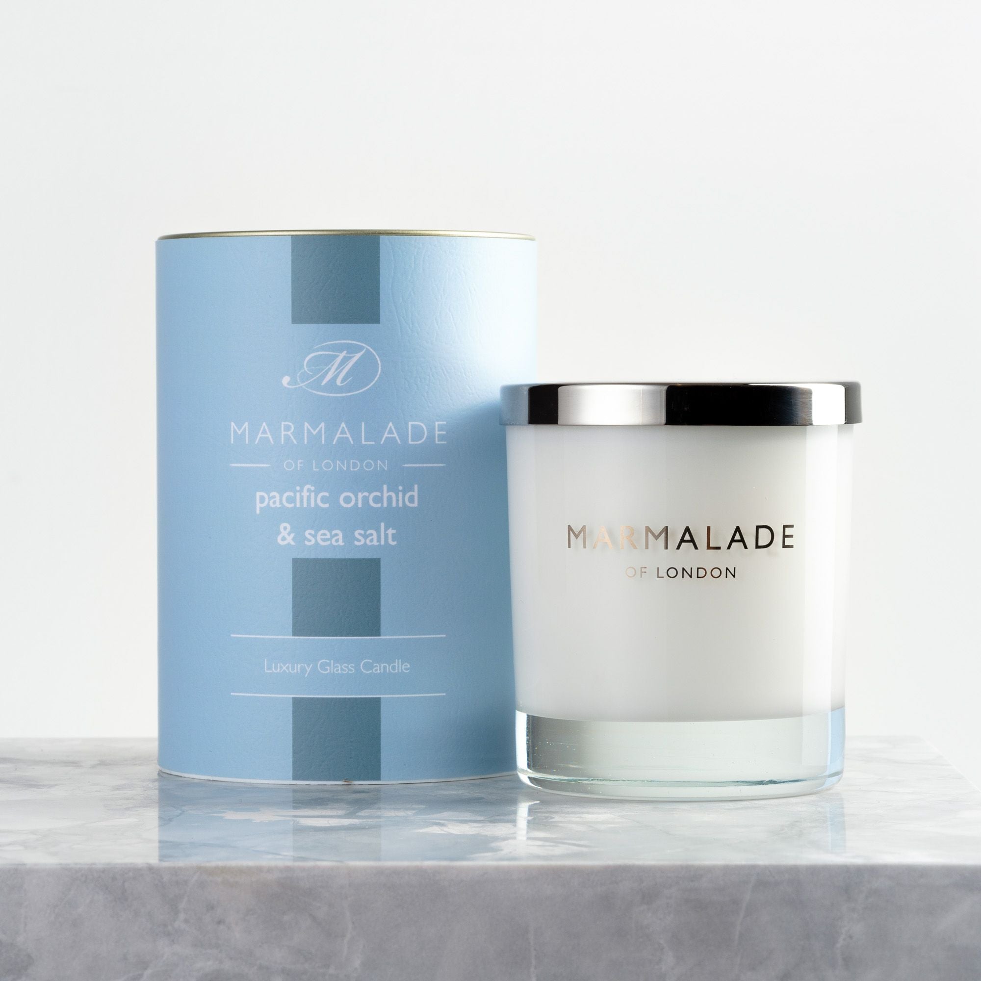 Pacific Orchid & Sea Salt Glass Candle